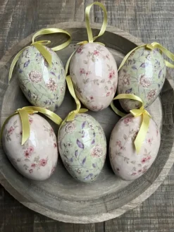 Set van 6 decoratie hangers ei 7*1