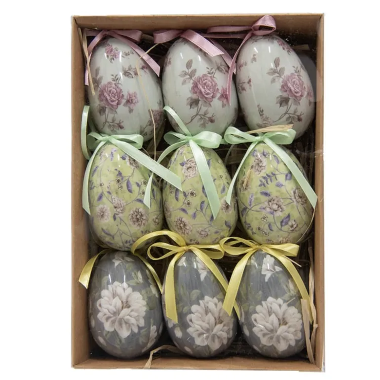 Set van 9 decoratie hangers ei 5*8