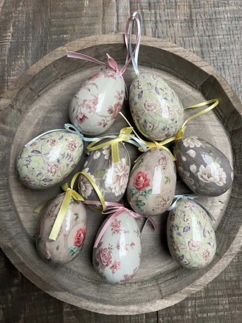 Set van 9 decoratie hangers ei 5*8