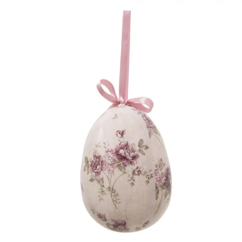 Set van 2 decoratie hangers ei roze 9*12