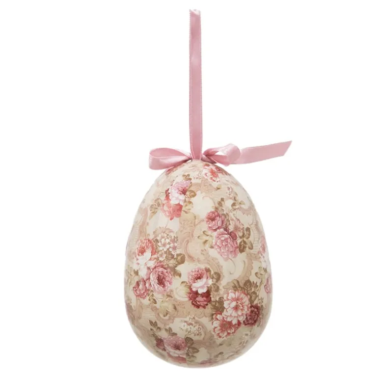 Set van 2 decoratie hangers ei roze 9*12