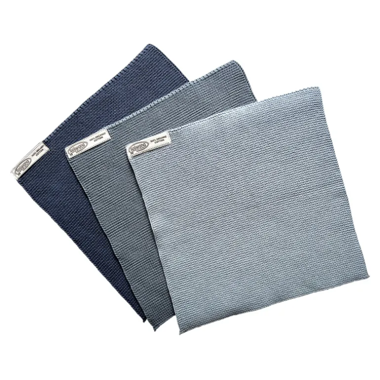 Set van 3 gebreide vaatdoeken Rustic blue