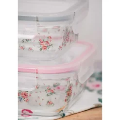 Set van 2 glazen schalen roosjes Lisa