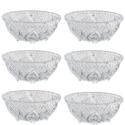 Set van 6 glazen serveer/dessert kommen