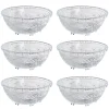 Set van 6 glazen serveer/dessert kommen