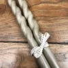 Set van 2 kaarsen gedraaid taupe