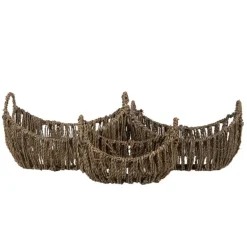 Set van 3 rotan opberg/broodmandjes