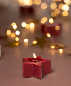 Set van 5 ster waxinelichtjes groen