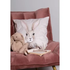 Sierkussen konijn / bloemetjes 45*45