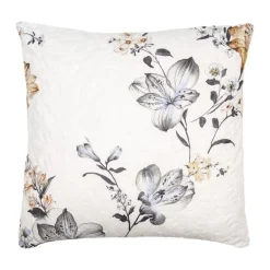 Sierkussenhoes bloemen wit 50*50