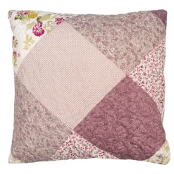 Sierkussenhoes bloemetjes paars 50*50