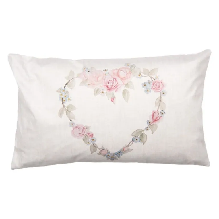 Sierkussenhoes hart rozen 30*50