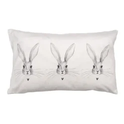 Sierkussenhoes konijn hartjes 30*50