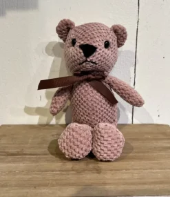 Sleutel / tashanger beertje oudroze