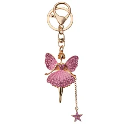 Sleutel / tashanger Fee roze