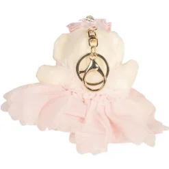 Sleutelhanger beer met roze jurkje