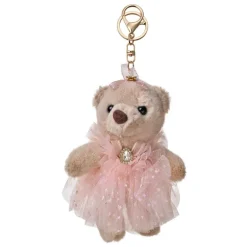 Sleutel-tashanger beertje beige 15cm