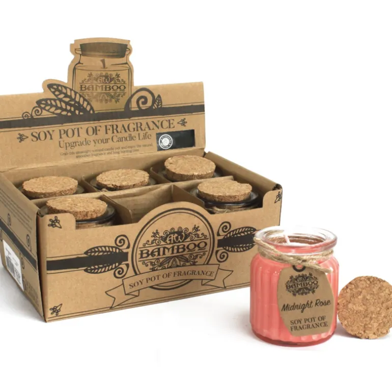 Sojakaars in glazen pot Middernacht Roos