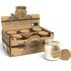 Sojawas kaars in glazen pot Fris Linnen