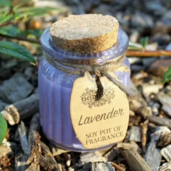 Sojawas kaars in glazen pot Lavendel