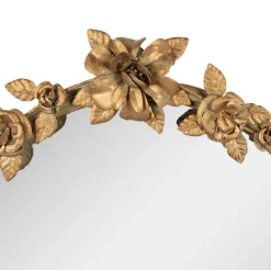 Spiegel met bloemen brons/goudkleur 39*44