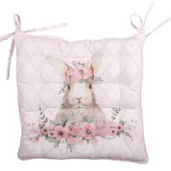 Stoelkussen met foam Floral Easter Bunny