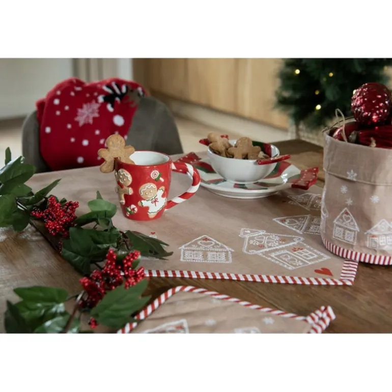 Stoelkussen met foam Kerst Gingerbread