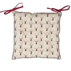 Stoelkussen met foam Kerst Cosy Lodge