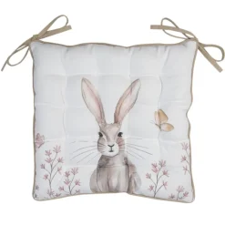 Stoelkussen met foam Rustic Easter Bunny