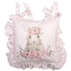 Stoelkussenhoes met ruche Floral Easter Bunny
