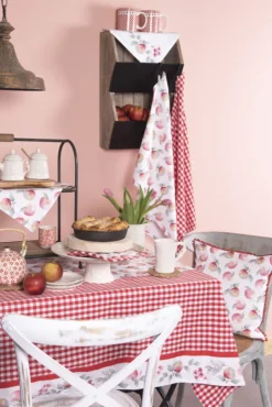 Stoelkussenhoes met ruche en appels