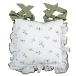 Stoelkussenhoes met ruche Olive Fields