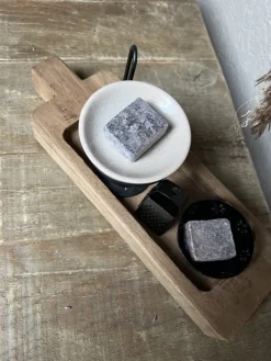 Stoer houten bakje (M) 35*12*4