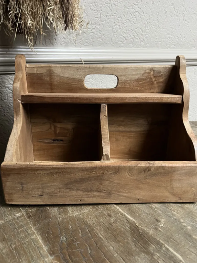 Stoer houten gruttersbakje 24*32*15