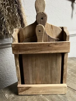 Stoere decoratie houder met 3 planken 42*23*7