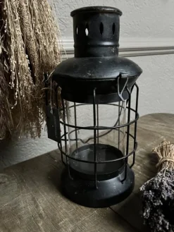 Stoere ijzeren lantaarn zwart 28*12