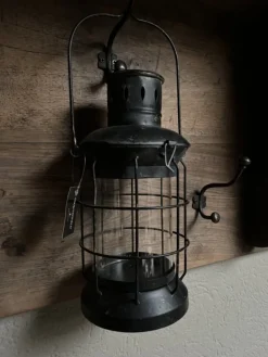 Stoere ijzeren lantaarn zwart 28*12