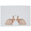 Stoffen placemats (6) Bunnies in Love