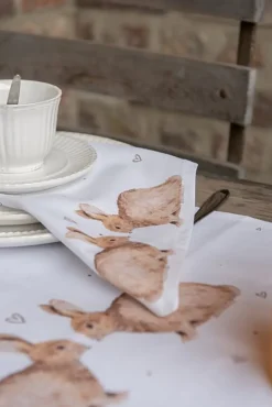 Stoffen placemats (6) Bunnies in Love