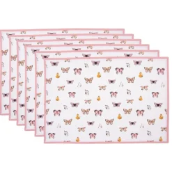 Stoffen placemats (6) Butterfly Paradise