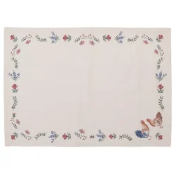 Stoffen placemats (6) Chicken and Rooster