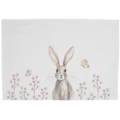 Stoffen placemats (6) Rustic Easter Bunny