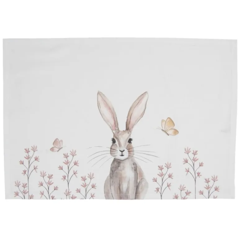 Stoffen placemats (6) Rustic Easter Bunny