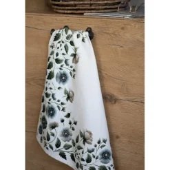 Stoffen servetten (6) Anemoon beige/groen