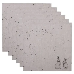 Stoffen servetten (6) Bunny bunnies