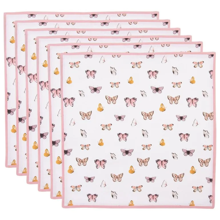 Stoffen servetten (6) Butterfly Paradise