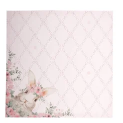 Stoffen servetten (6) Floral Easter Bunny