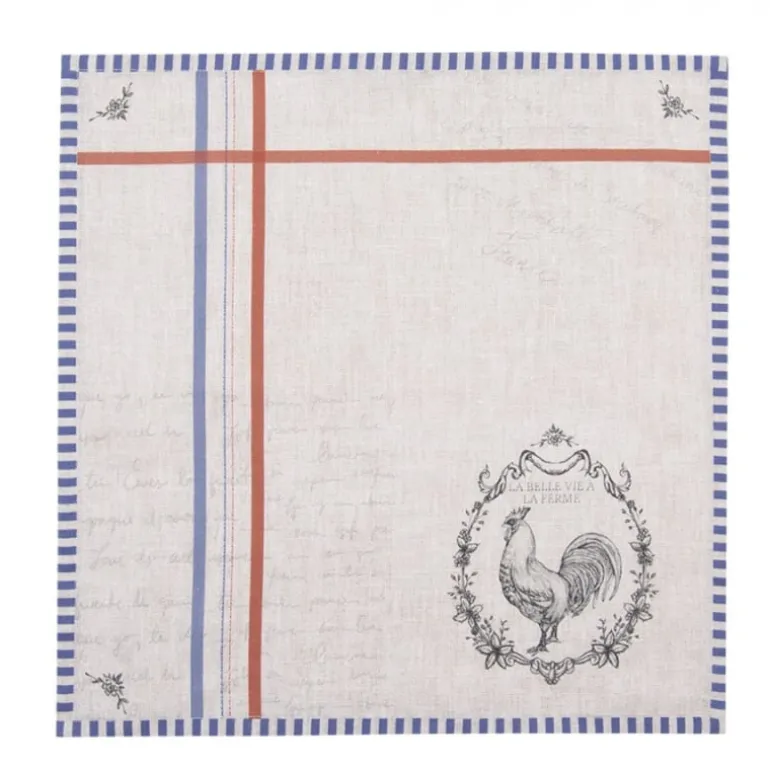 Stoffen servetten (6) Haan Devine French Rooster