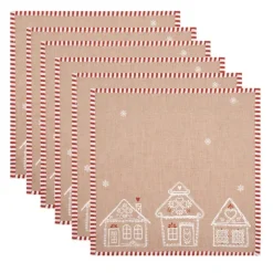 Stoffen servetten (6) Kerst Gingerbread