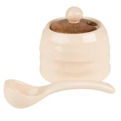 Suiker/jam pot met lepel 8*6